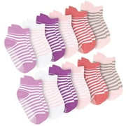 Dynadans 12-Pairs Non-Slip Medium Thick Cotton Ankle Socks for Infant and Toddler(0-12Month/1-3T/3-5T)